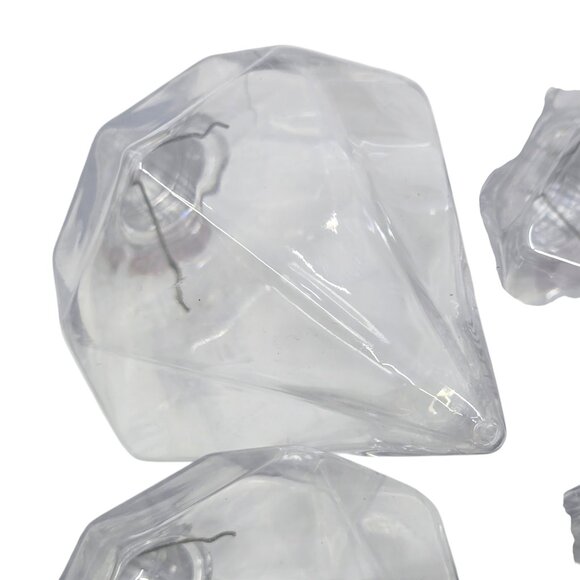 Make Market Clear Fillable DIY Diamond-shaped Christmas Ornaments 8 pcs NEW - Picture 4 of 4